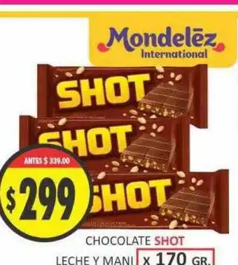 Supermercados Becerra Chocolate Shot Leche Y Mani x 170gr oferta