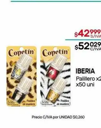 Nini Mayorista Iberia Palillero X 2 x 50uni oferta