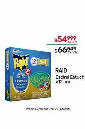 Nini Mayorista Raid Espiral Estuche x 12uni oferta