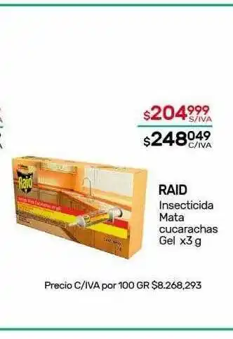 Nini Mayorista Raid Insecticida Mata Cucarachas Gel x 3g oferta