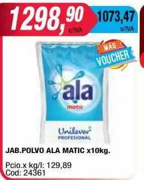 Maxiconsumo Jab.polvo Ala Matic x 10kgs oferta
