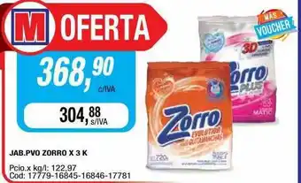 Maxiconsumo Jab.pvo Zorro x 3k oferta