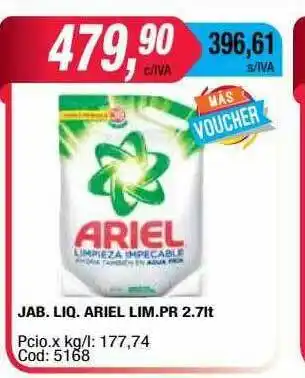 Maxiconsumo Jab. Liq. Ariel Lim.pr x 2.7lt oferta
