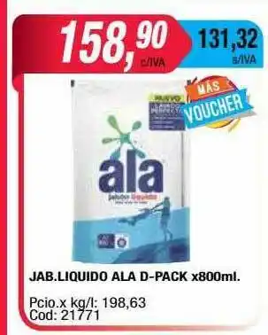 Maxiconsumo Jab. Liquido Ala D-pack x 800ml oferta