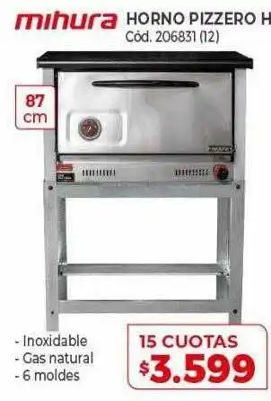 Naldo Lombardi Horno Pizzero H6 Mihura oferta
