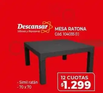 Naldo Lombardi Mesa Ratona Descansar oferta