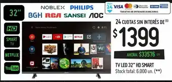 Walmart Smart tv led 32"hd smart oferta