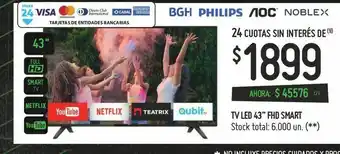 Walmart Smart tv led 43" fhd smart oferta