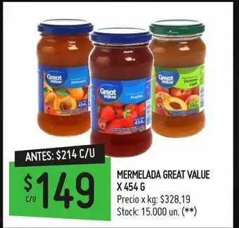 Walmart Mermelada great value oferta