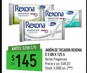 Walmart Jabón de tocador rexona oferta