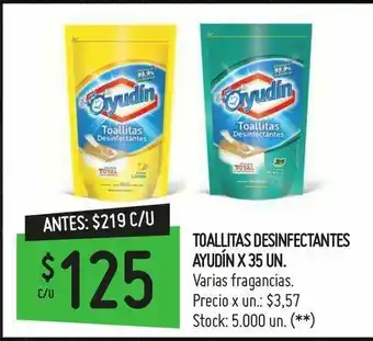 Walmart Toallitas de limpieza ayudin oferta