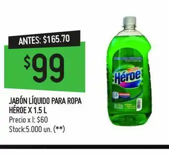 Walmart Detergente líquido heroe oferta