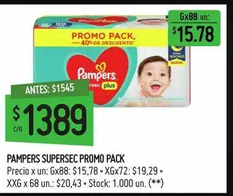 Walmart Pañales pampers promo pack oferta