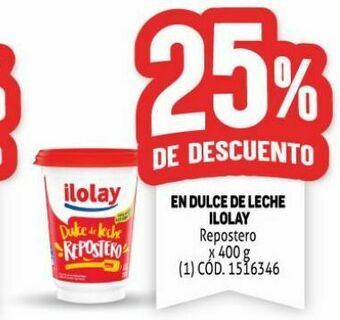 Makro Dulce de leche ilolay 400g -25% oferta