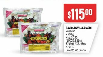 Makro Ravioles villa d'agri 500g oferta
