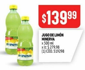 Makro Jugo de limón minerva 500ml oferta