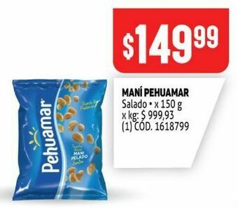 Makro Maní pehuamar 150g oferta