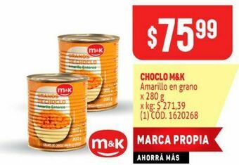Makro Choclo m&k 280g oferta