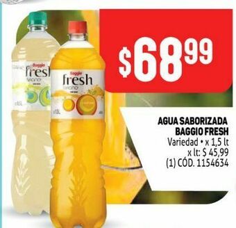 Makro Agua con sabor baggio fresh oferta