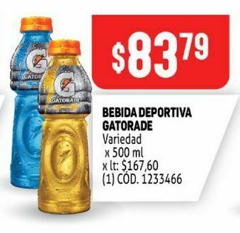 Makro Bebida isotónica gatorade 500cc oferta