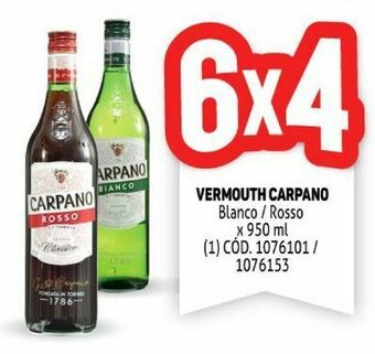 Makro Vermouth carpano 950ml 6x4 oferta