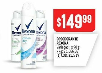Makro Desodorante rexona oferta