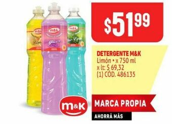 Makro Detergente m&k 750ml oferta
