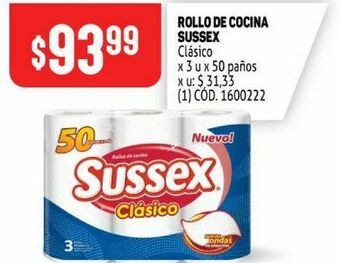 Makro Papel de cocina sussex 3u oferta