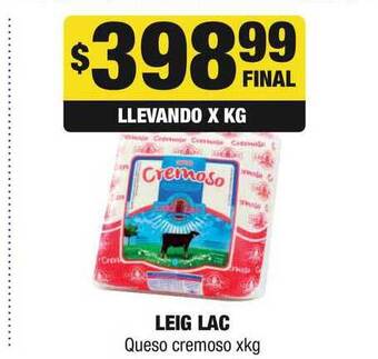 Maxi Ofertas Leig Lac Queso cremoso xkg oferta