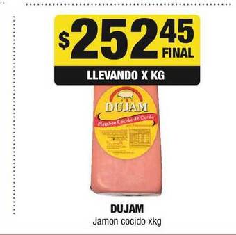 Maxi Ofertas Dujam Jamon cocido xkg oferta