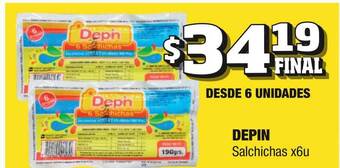 Maxi Ofertas Depin Salchichas x6u oferta