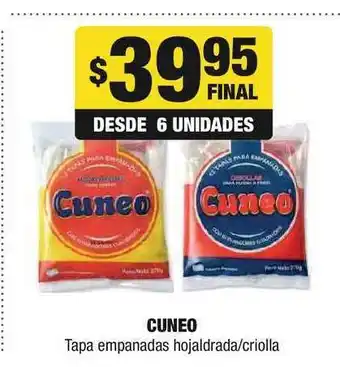 Maxi Ofertas Cuneo Tapa empanadas hojaldrada/criolla oferta
