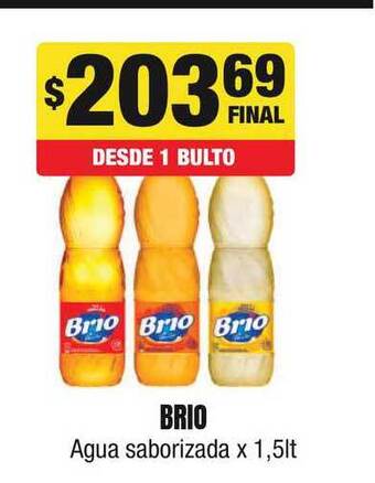 Maxi Ofertas Brio Agua saborizada x 1,5lt oferta