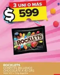 Carrefour Maxi Rocklets - confites rellenos chocolate oferta