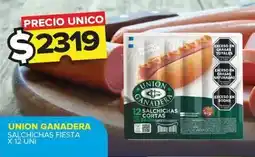 Carrefour Maxi Union ganadera - salchichas fiesta oferta