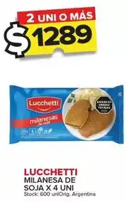 Carrefour Maxi Lucchetti - milanesa de soja oferta