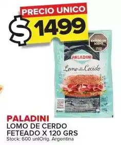 Carrefour Maxi Paladini - lomo de cerdo feteado oferta
