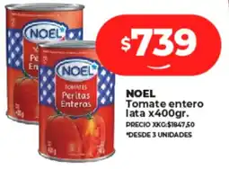 Supermayorista Vital NOEL Tomate entero lata x400gr oferta