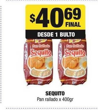 Maxi Ofertas Sequito Pan rallado x 400gr oferta