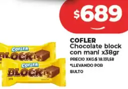 Supermayorista Vital COFLER Chocolate block con mani x38gr oferta
