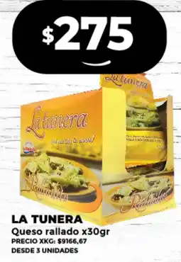 Supermayorista Vital LA TUNERA Queso rallado x30gr oferta