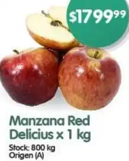 Supermercados Buenos Días Manzana Red Delicius x 1kg oferta