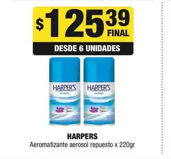Maxi Ofertas Harpers Aeromatizante aerosol repuesto x 220gr oferta