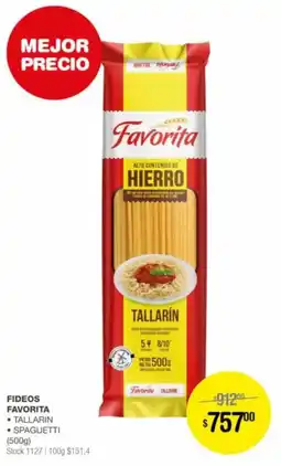 Atomo Conviene FIDEOS FAVORITA 500g oferta