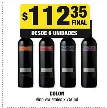 Maxi Ofertas Colon Vino varietales x 750ml oferta