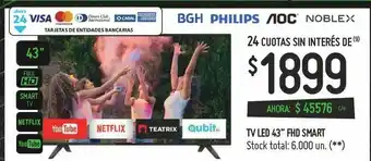 Changomas Tv led 43’’ fhd smart oferta