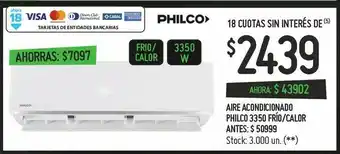 Changomas Aire acondicionado philco 3350 frío/calor oferta