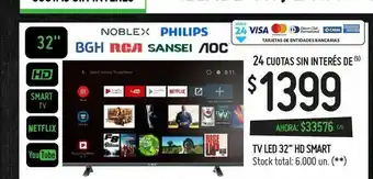 Changomas Tv led 32’’ hd smart oferta