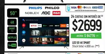 Changomas Led 50 4k smart oferta