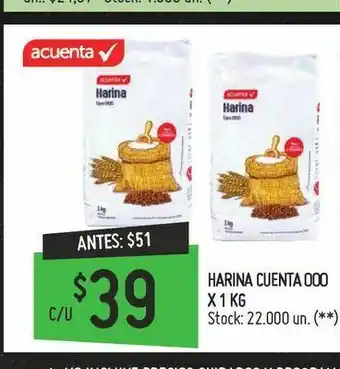 Changomas Harina cuenta 000 x 1 kg oferta
